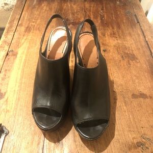 Elizabeth and James peep toe wedge size 7.5